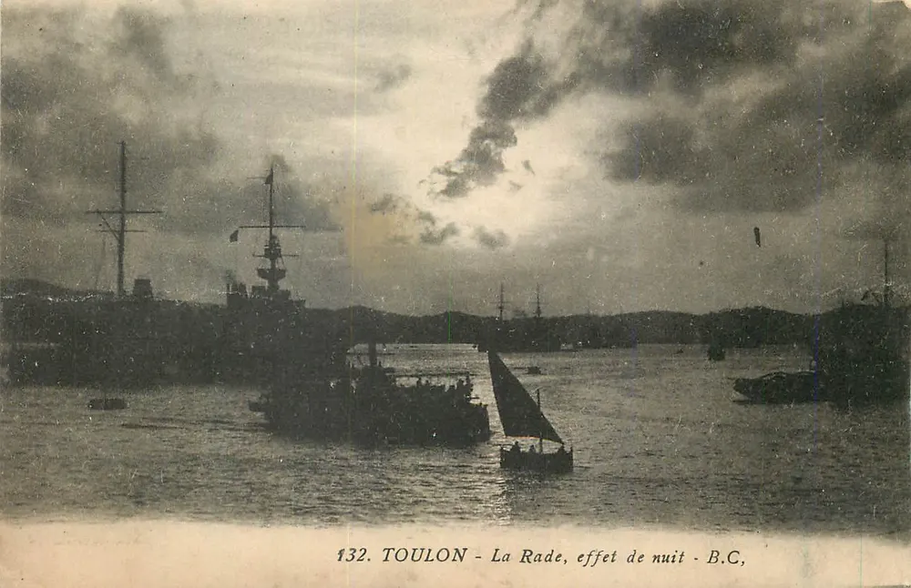 Toulon - Die Bucht, Nacht-Effekt — B.C., n° 132 - Vorderseite