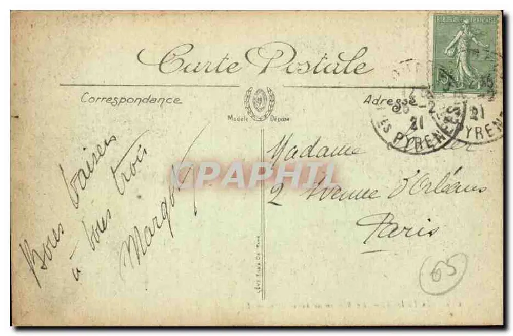 Lourdes — A Casa de Bernadette — LL. n°249 - Verso