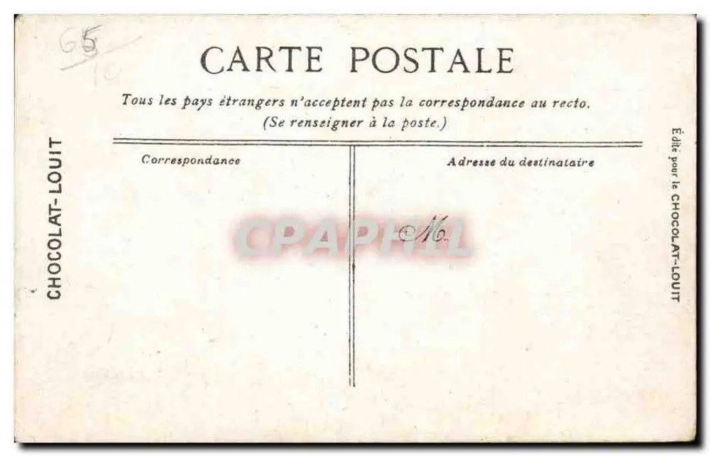 Lourdes - Prima Stazione del Calvario — edita da Chocolat-Louit - Verso