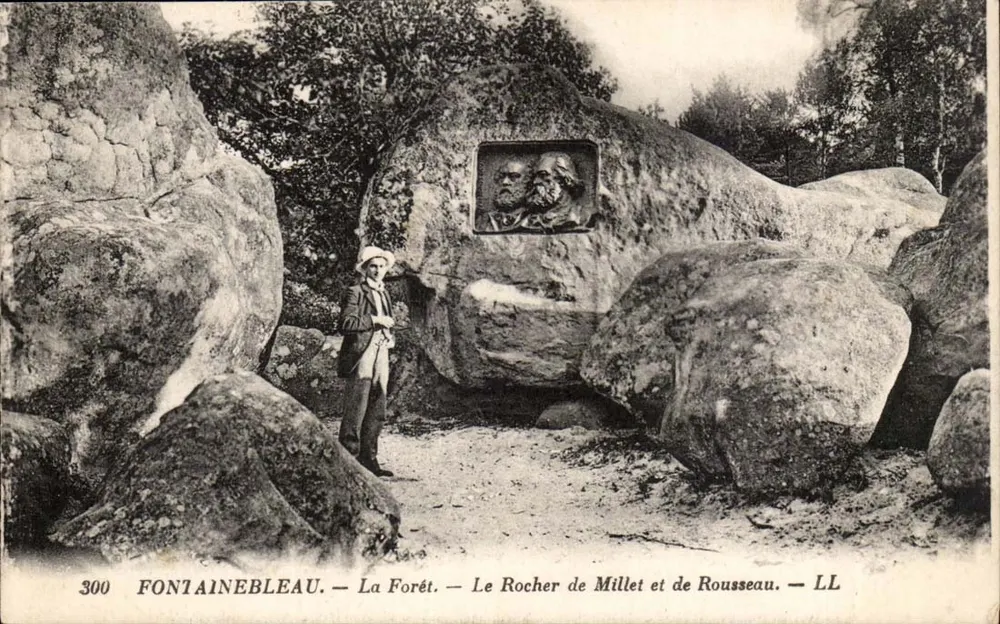 Fontainebleau — Die Wälder — Der Felsen von Millet und Rousseau — LL - Vorderseite