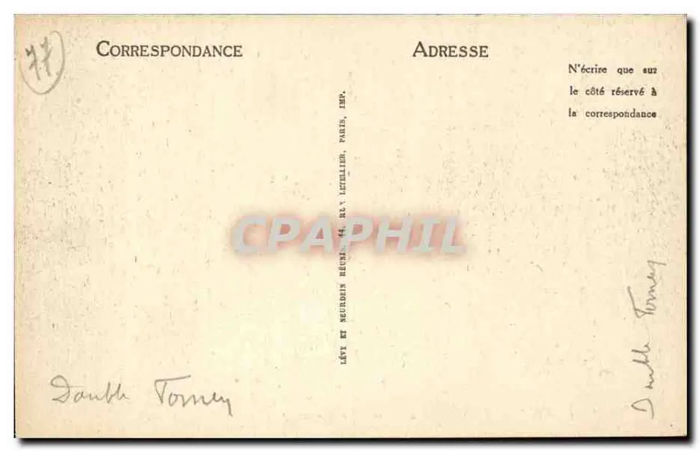 Fontainebleau — A Floresta — O Elefante — LL - Verso