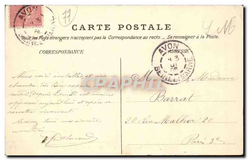 Sphinx der Druiden (Franchard) — Forêt de Fontainebleau — Verlag F. E. n°101 - Rückseite