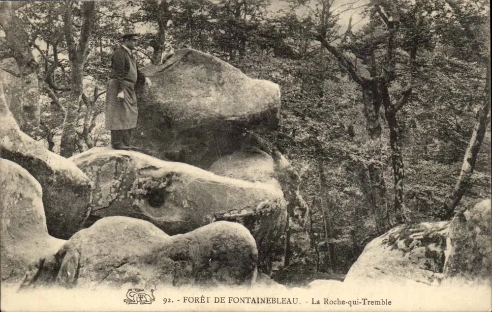 Forêt de Fontainebleau — La Roche-qui-Tremble — Verleger unbekannt, Nr. 92 - Vorderseite