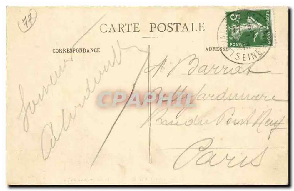 Forêt de Fontainebleau — La Roche-qui-Tremble — Verleger unbekannt, Nr. 92 - Rückseite