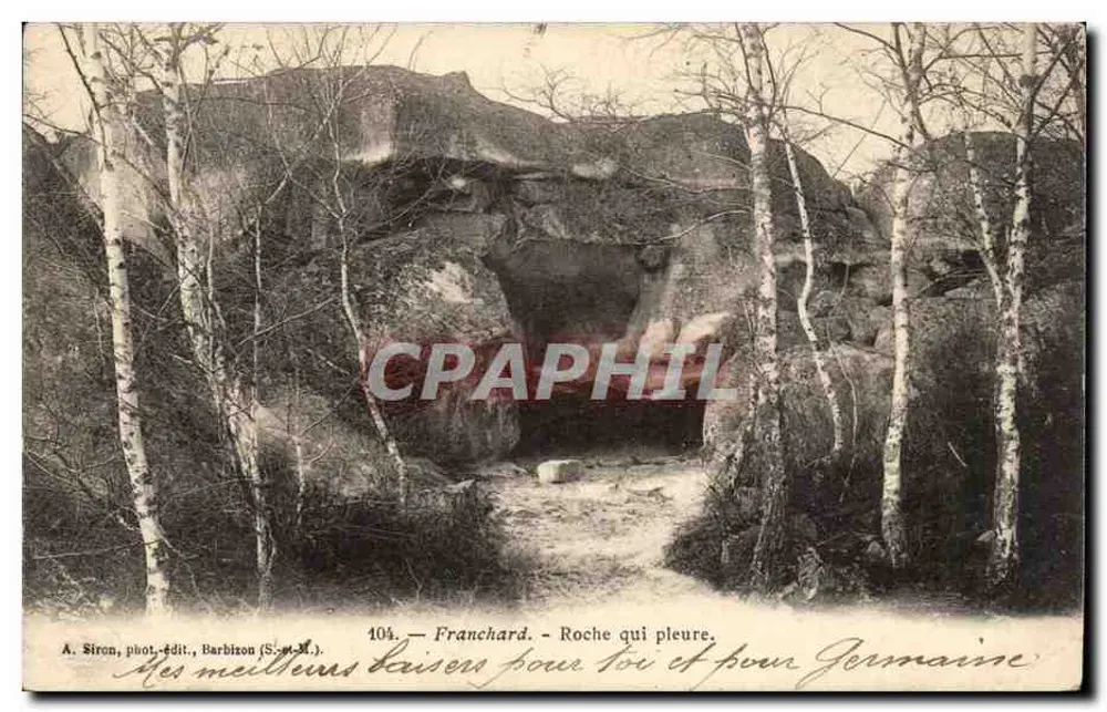 Franchard - Weinende Felsen - A. Siron, Fotograf-Verleger, Barbizon (S.-et-M.) - Vorderseite