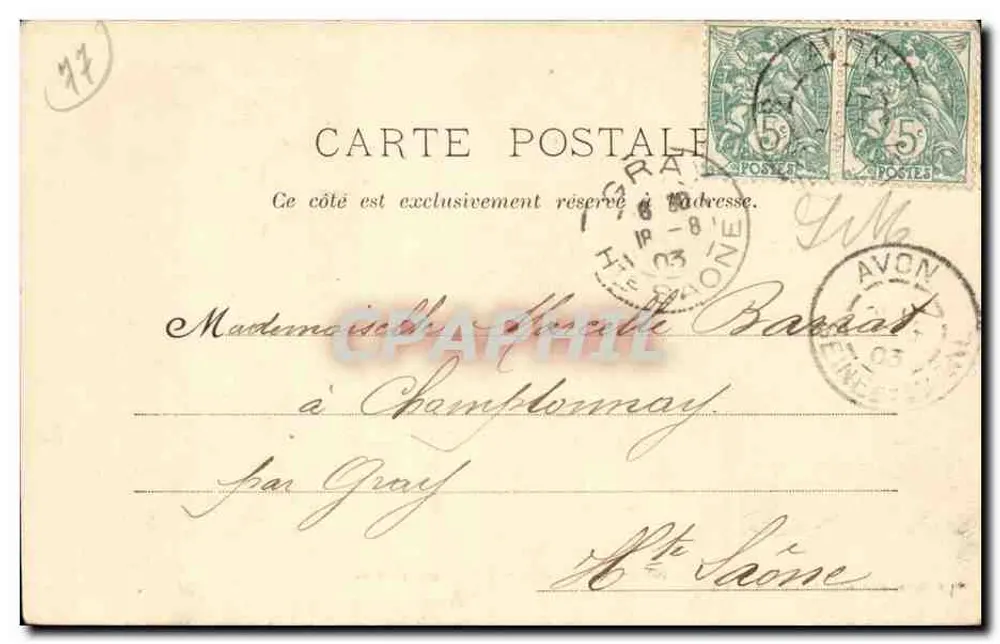 Franchard - Weinende Felsen - A. Siron, Fotograf-Verleger, Barbizon (S.-et-M.) - Rückseite