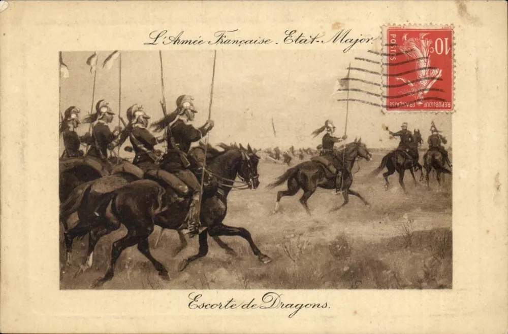 Dragon-Eskorte — Die Französische Armee. Generalstab — Verleger nicht sichtbar - Vorderseite
