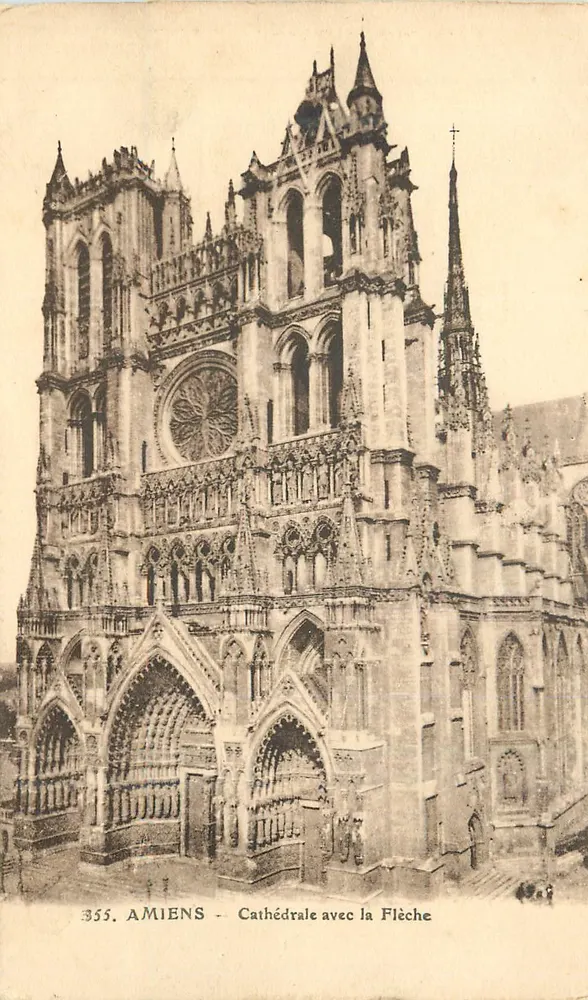 Amiens - Catedral com a Flecha - Frente