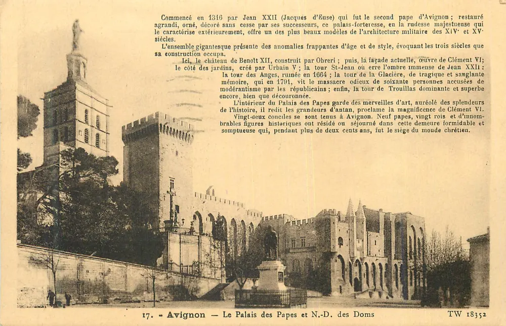 Avignon — Le Palais des Papes et N.-D. des Doms - Vorderseite