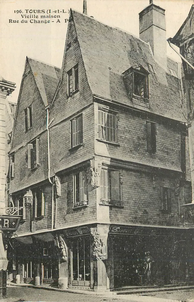 Tours (Loire-et-Cher) — Alte Haus auf der Rue du Change — A.P. 196 - Vorderseite