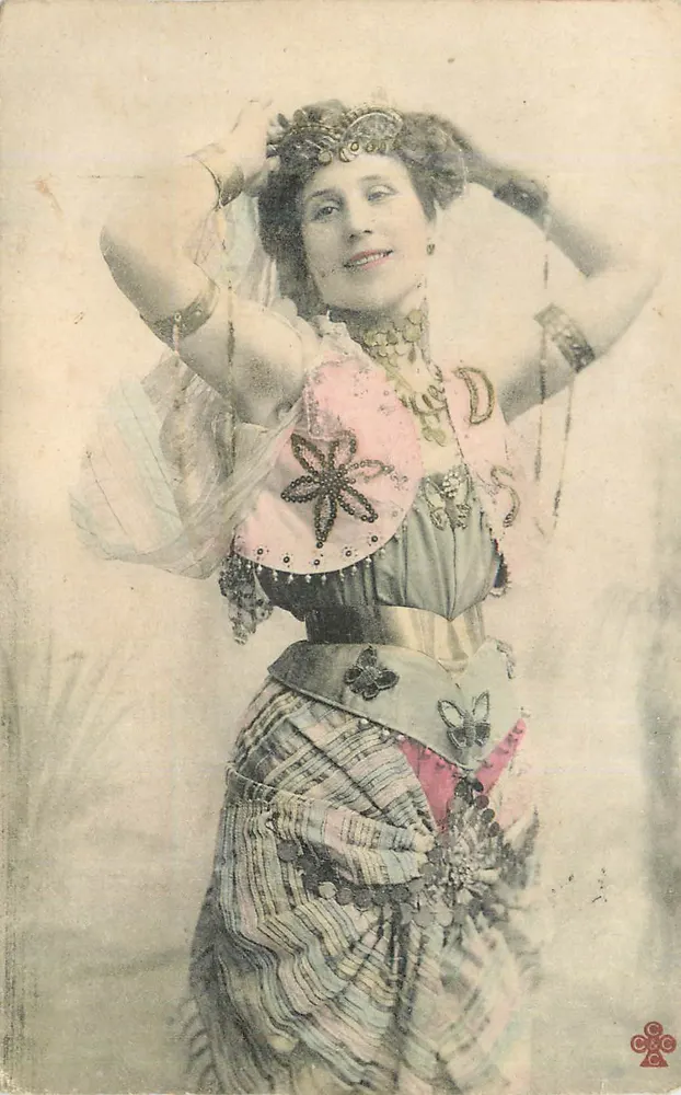 Danseuse orientale — scène de spectacle — éditeur anonyme - Frente