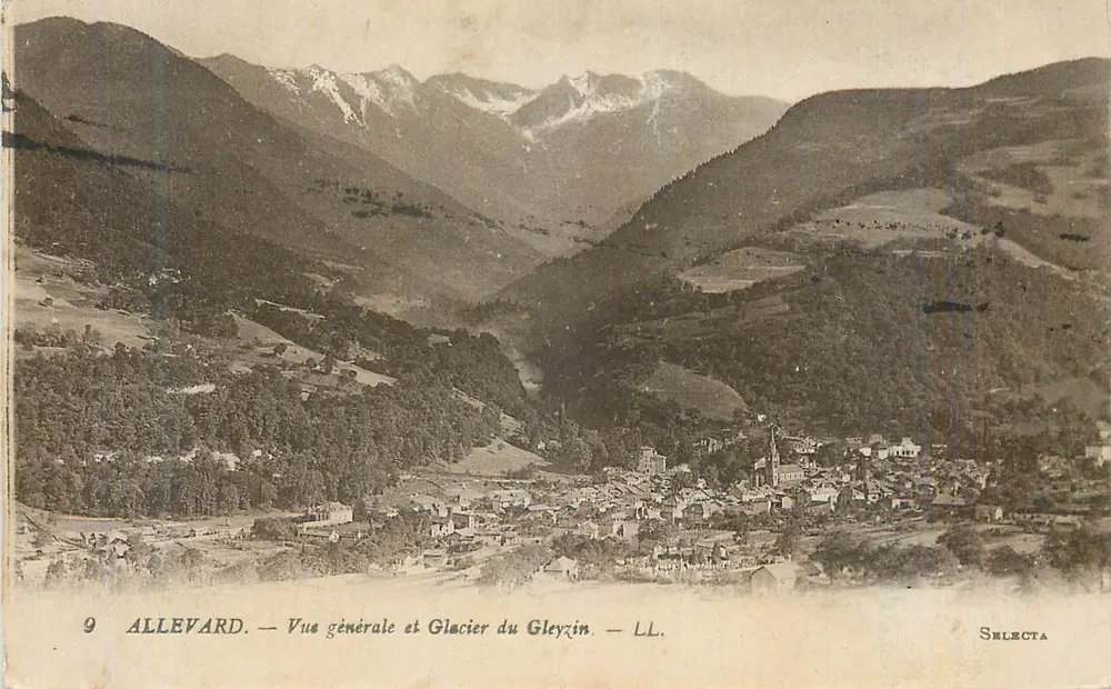 Allevard — Allgemeiner Blick und Gletscher Gleyzin — LL. — Selecta - Vorderseite