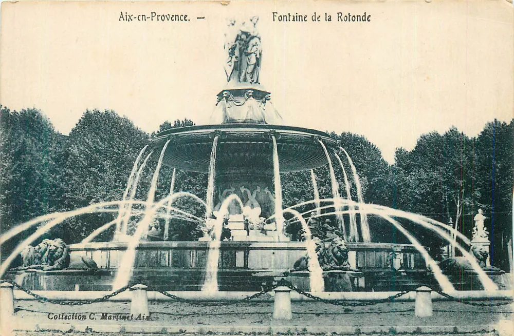 Aix-en-Provence — Fontaine de la Rotonde — Sammlung C. Martinet Aix - Vorderseite