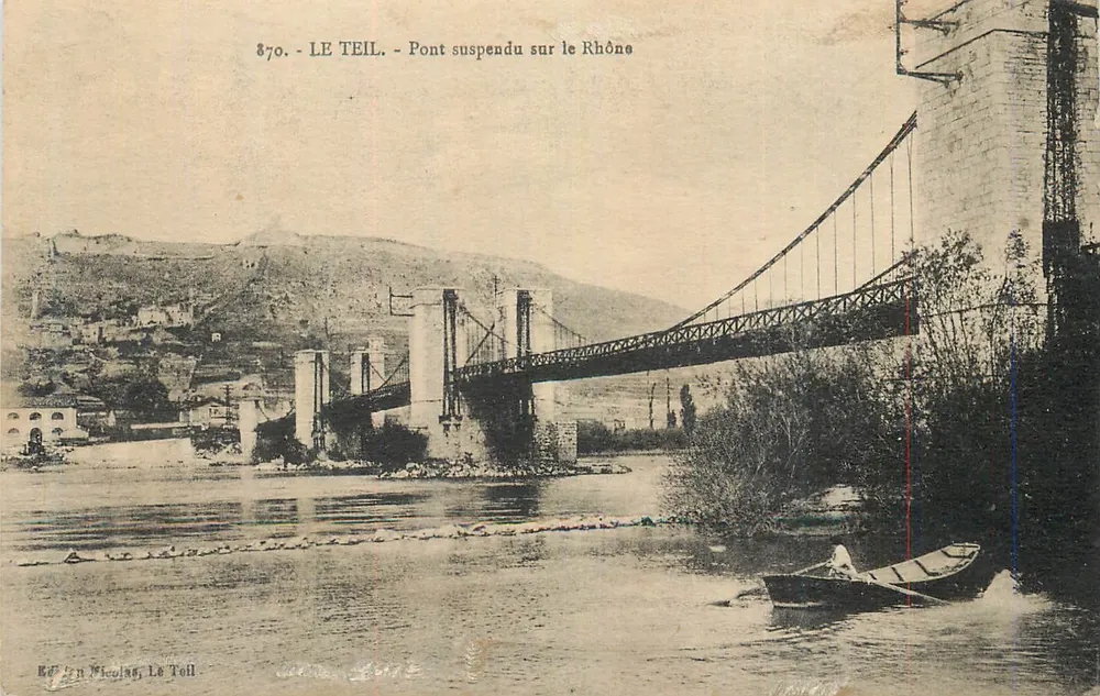 Le Teil - Ophangingbrug over de Rhône — Ed. En Nicolas, Le Teil, n° 870 - Voorkant