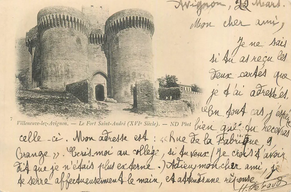 Villeneuve-lès-Avignon — Das Fort Saint-André (16. Jahrhundert) — ND Phot - Vorderseite