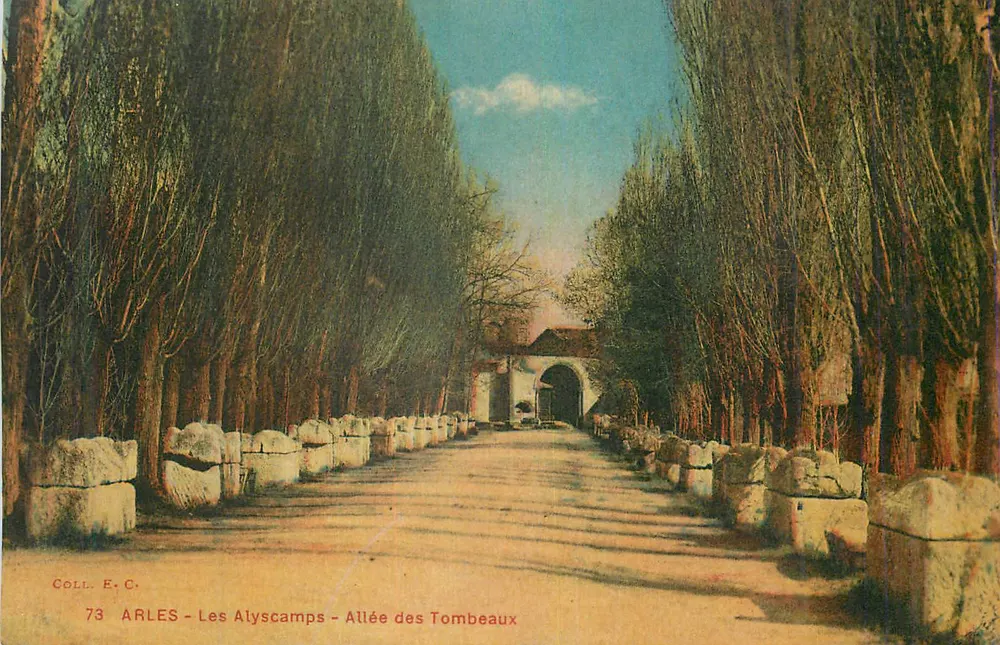 Arles - Les Alyscamps - Avenida dos Túmulos — Coleção E.C. n°73 - Frente