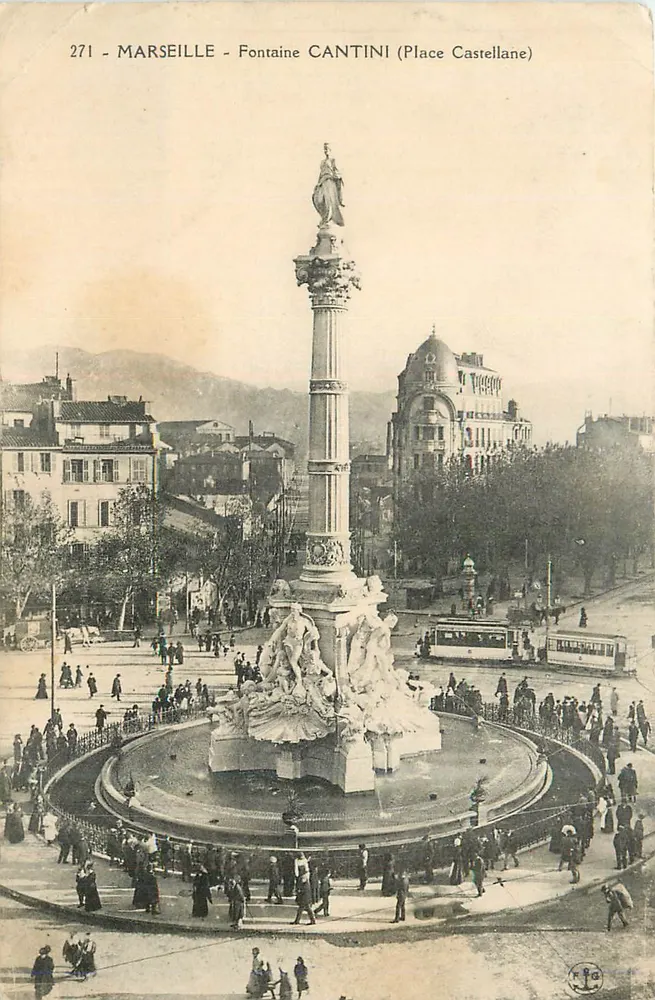 Marseille - Fontaine Cantini (Place Castellane) — anonymer Verlag, Seriennummer 271 - Vorderseite