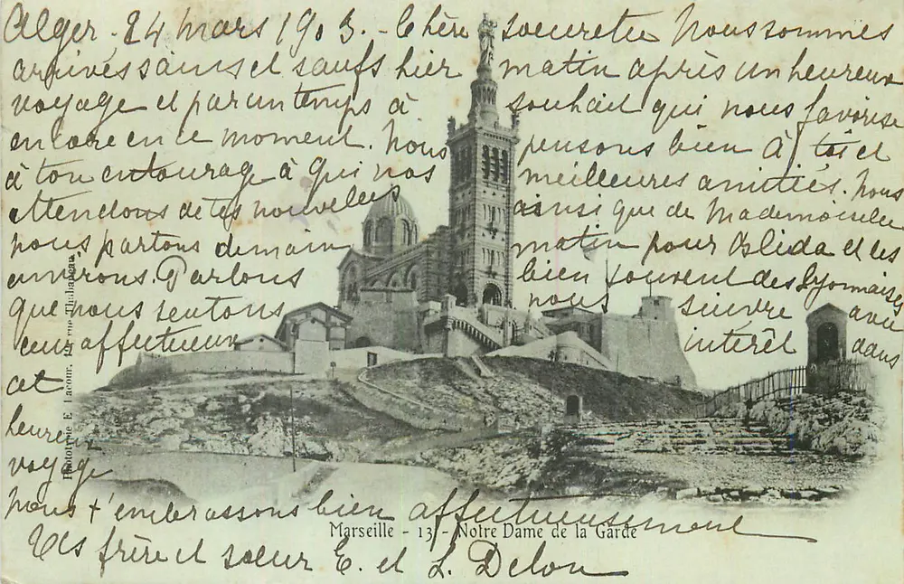 Marselha - Nossa Senhora da Guarda — Ed. E. Labour, n°13 - Frente