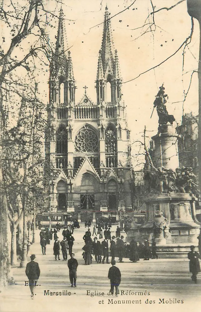 Marseille - Kirche der Reformierten und Denkmal der Mobiles — E.L. n°5 - Vorderseite