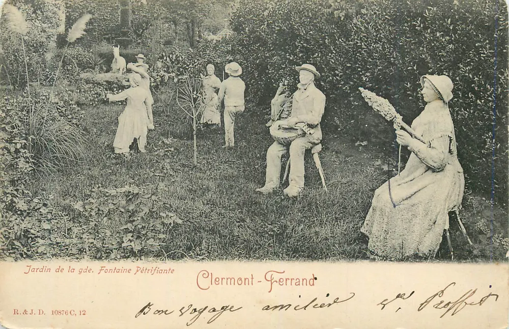Jardim da grande fonte petrificante — Clermont-Ferrand — R.&J.D. 10876 C.12 - Frente