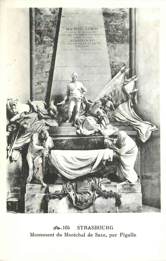 Monument do Maréchal de Saxe, por Pigalle — Strasbourg - Frente