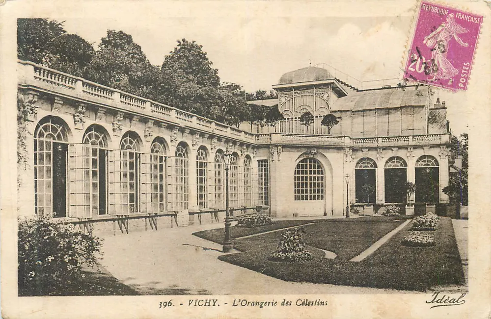 Vichy - La Orangerie de los Celestinos — Editor Ideal, n° 396 - Anverso