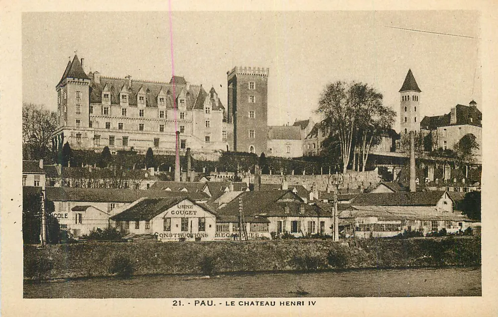 Pau - O Castelo de Henrique IV — editor Gouget, n° 21 - Frente