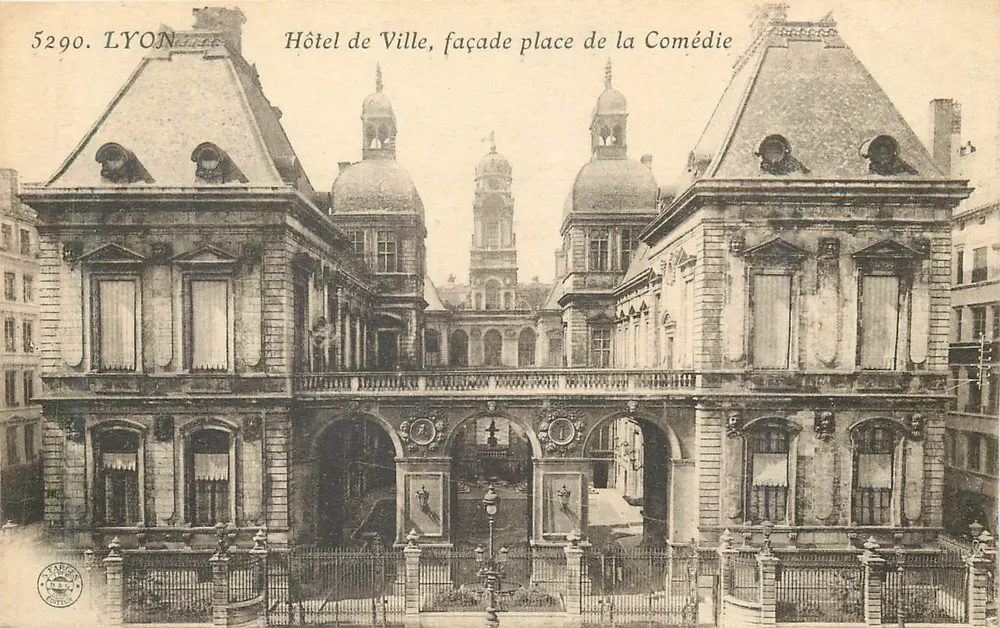 Lyon — Rathaus, Fassade der Place de la Comédie — Verlag Starck & Cie, n° 5290 - Vorderseite