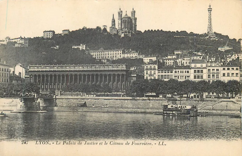 LYON - Das Justizpalast und der Fourvière-Hügel - LL. - Vorderseite
