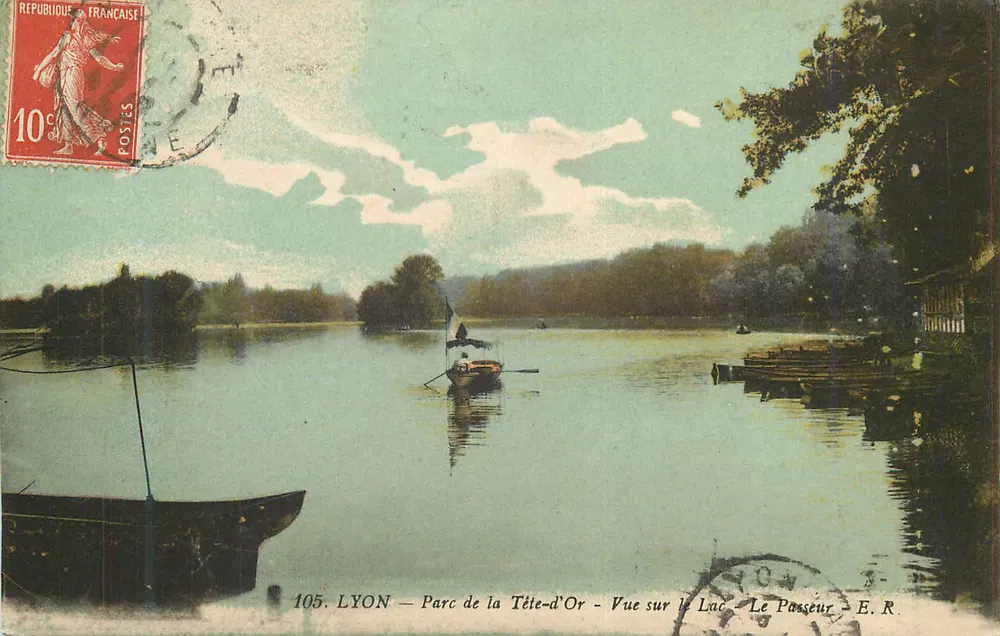 LYON — Park Tête-d'Or — Ansicht des Sees Le Passeur — E.R. - Vorderseite