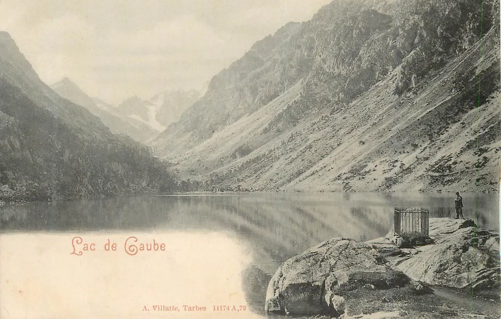 Lago de Gaube — vista panorâmica — A. Villatte, Tarbes 11174 A,72 - Frente