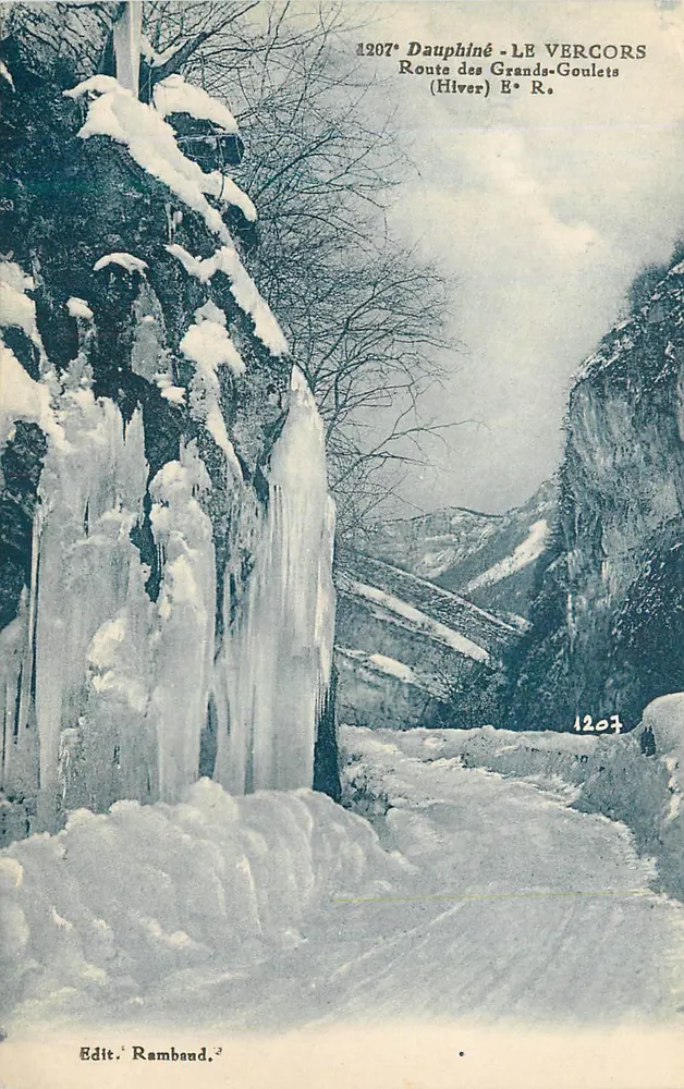LE VERGORS — Route des Grands-Goulets — Winter — Verlag Rambeaud - Vorderseite