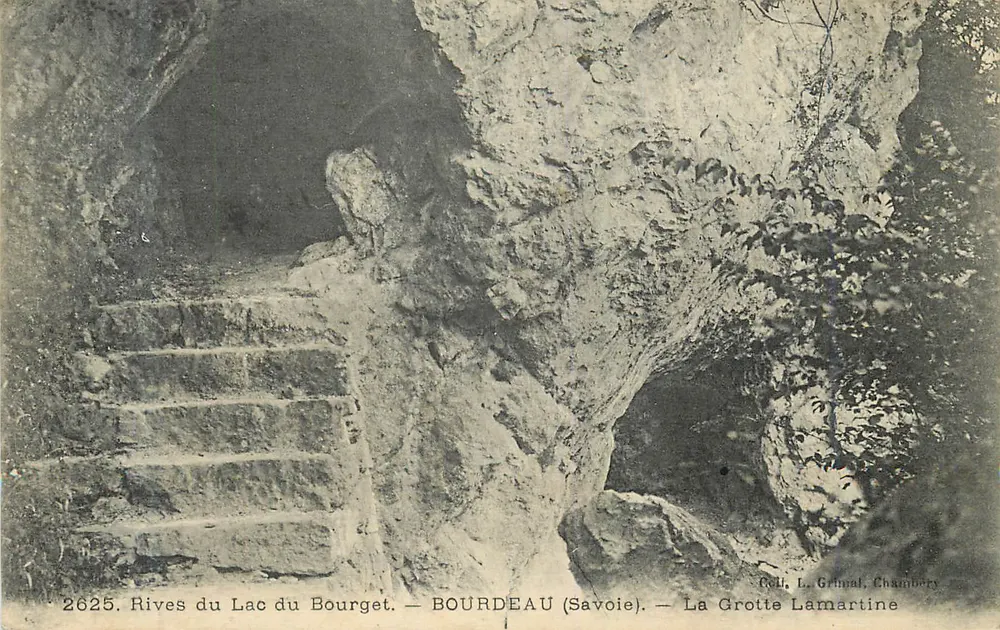 Ufer des Sees Bourget — BOURDEAU (Savoie) — Lamartine-Höhle - Vorderseite