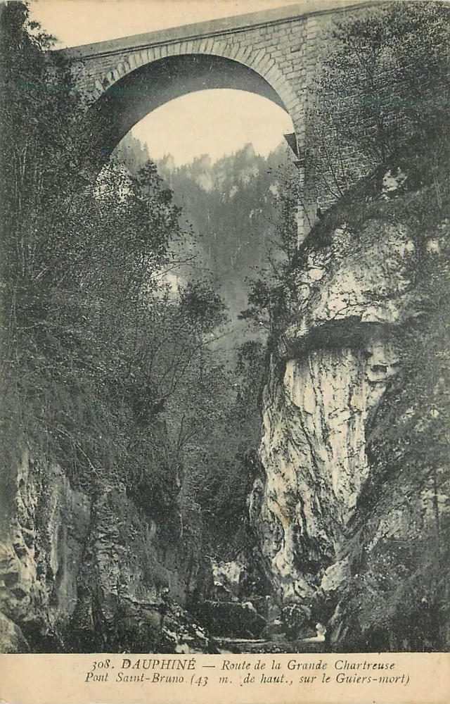 Pont Saint-Bruno — Route de la Grande Chartreuse, sur le Guiers-mort — Dauphiné - Vorderseite