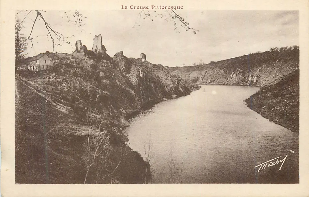 La Creuse Pilloresque — Blick auf den Fluss und Ruinen — T. Michel - Vorderseite