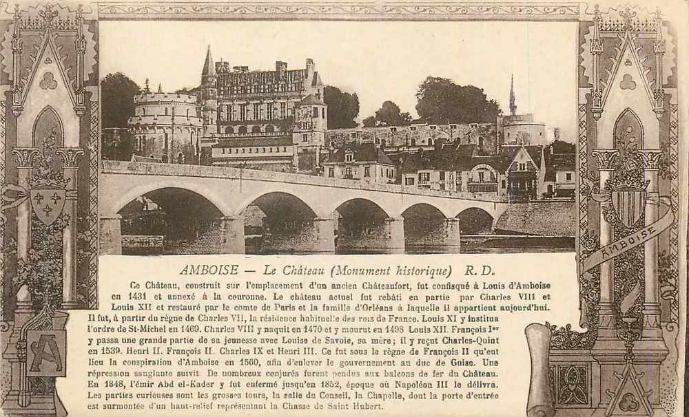 Amboise — O Castelo (Monumento Histórico) R.D. - Frente