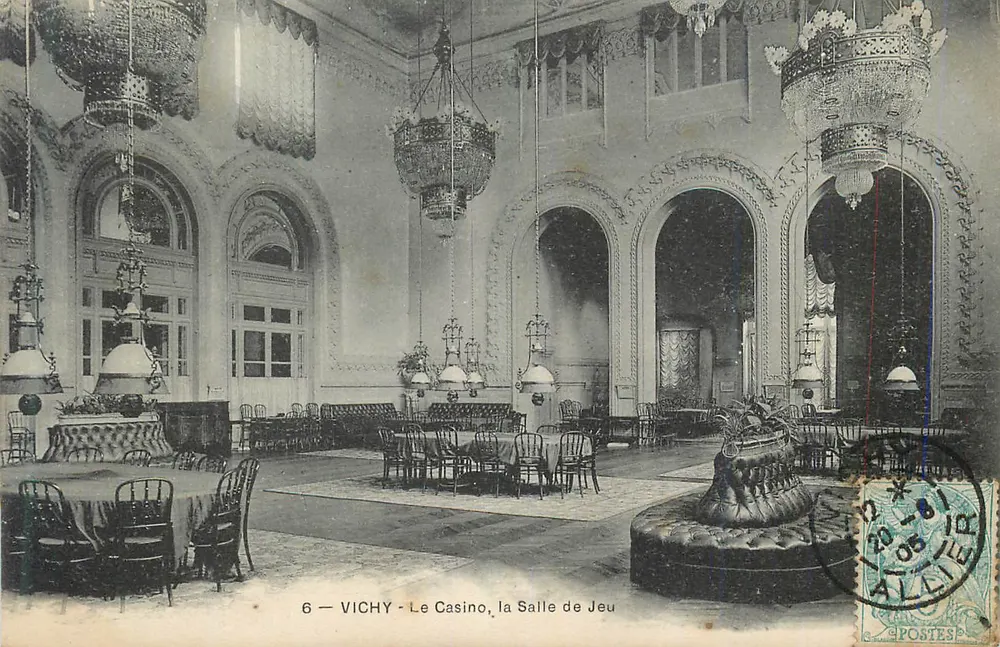 Vichy - Das Casino, der Spielraum — Verlag Allier, n°6 - Vorderseite