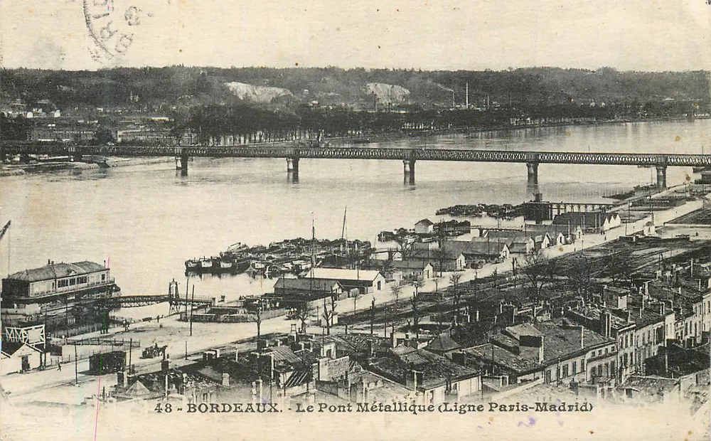 Bordeaux - Der Metallbrücke (Linie Paris-Madrid) - unbekannter Verlag, Nr. 48 - Vorderseite