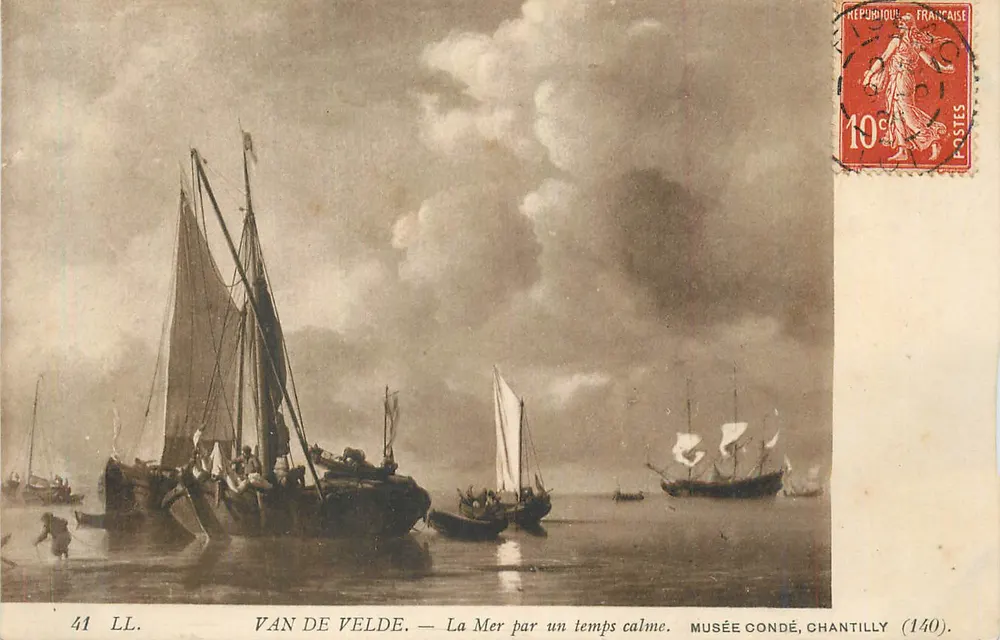 Das Meer an einem ruhigen Tag — Van de Velde — Musée Condé, Chantilly - Vorderseite