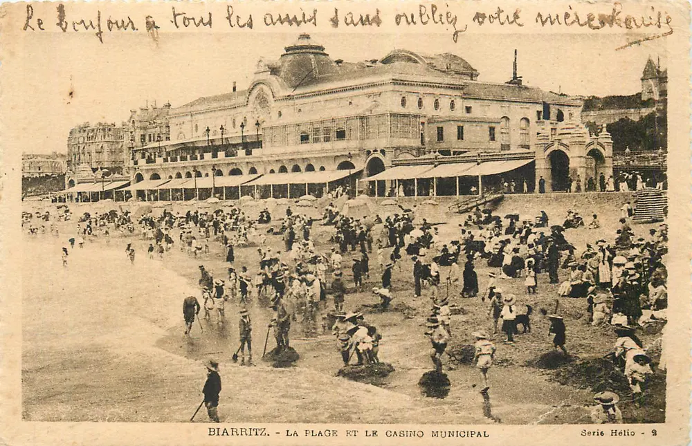 Biarritz - Die Strand und das kommunale Kasino — Hélio-Serie - 2 - Vorderseite