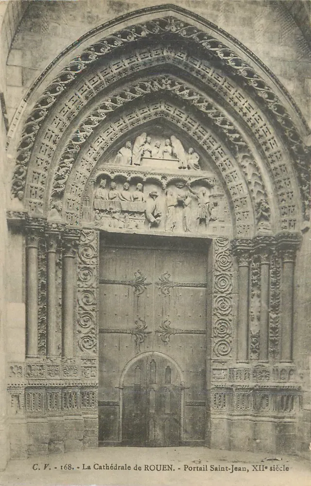 Kathedrale von Rouen — Portal Saint-Jean, 12. Jahrhundert — C.V. 168 - Vorderseite