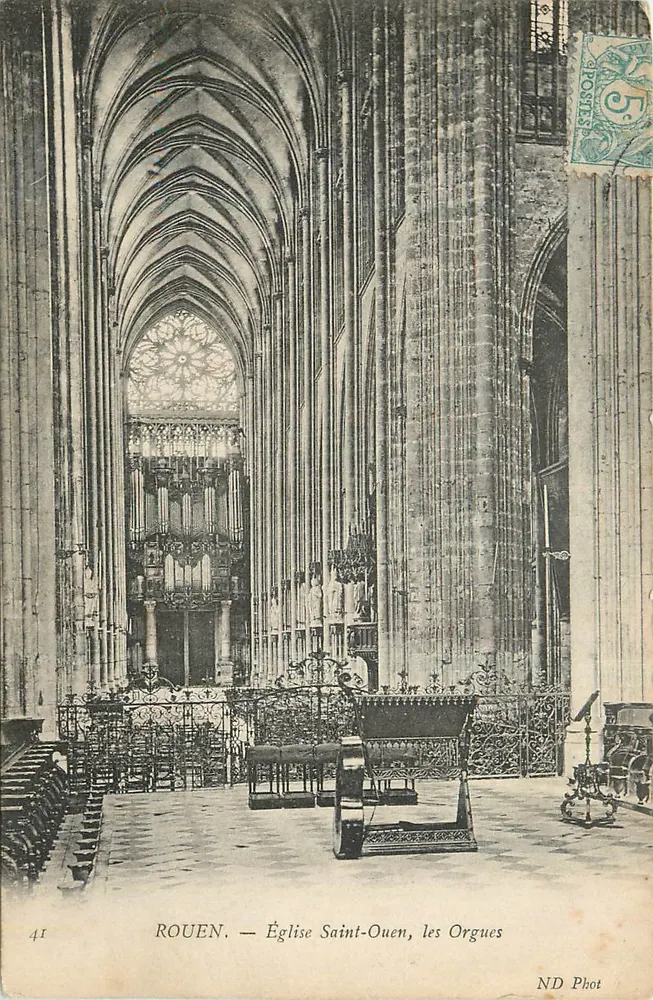 Rouen — Kirche Saint-Ouen, die Orgeln - Vorderseite