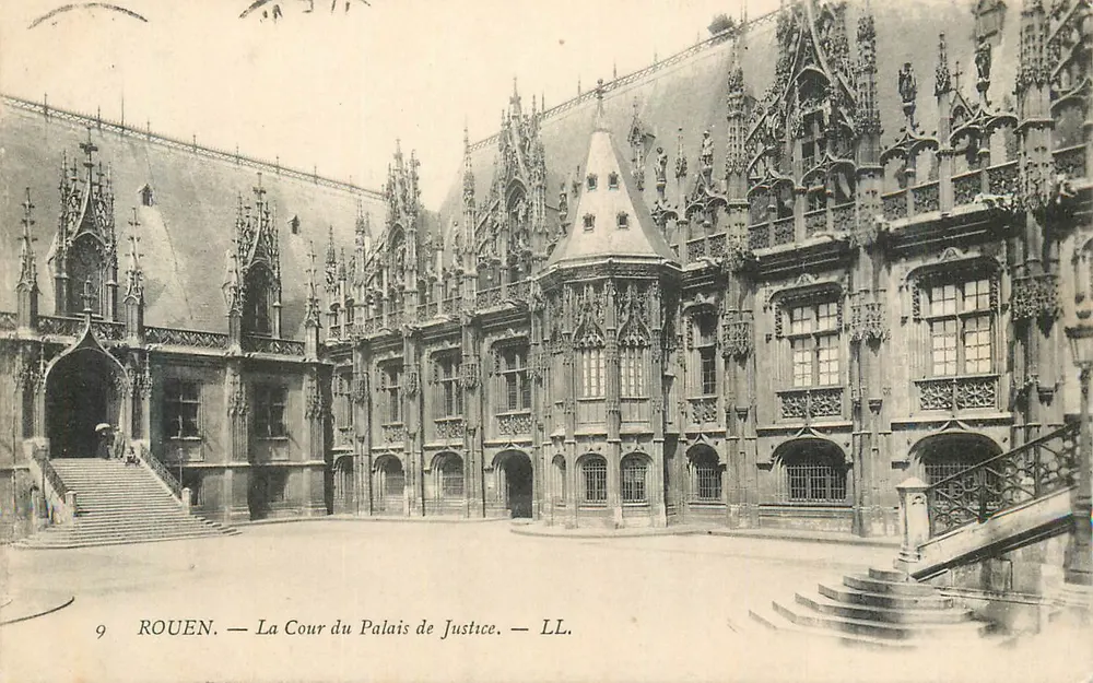 Rouen — A Cour do Palácio de Justiça — LL. - Frente