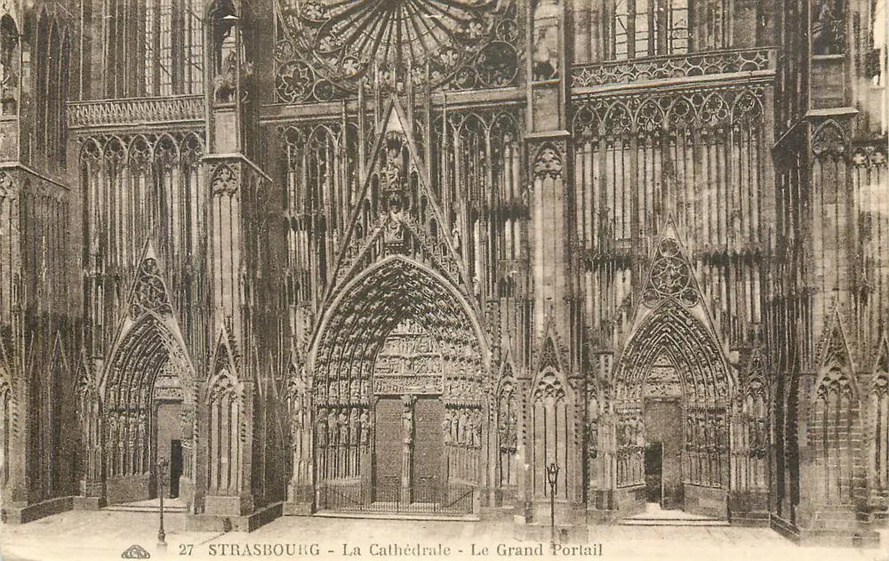 Straßburg - Die Kathedrale - Der Große Portal - Vorderseite