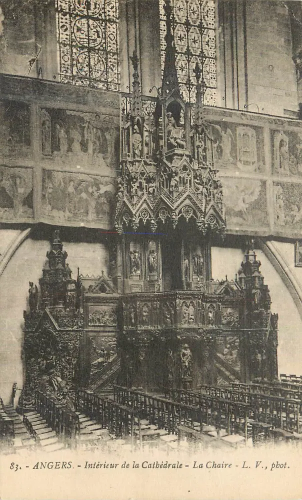 Angers - Innenansicht der Kathedrale - Die Kanzel - L. V., phot. - Vorderseite