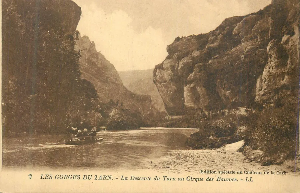 Die Schluchten des Tarn — Abstieg des Tarn in den Cirque des Baumes — Sonderausgabe des Château de la Caze - Vorderseite