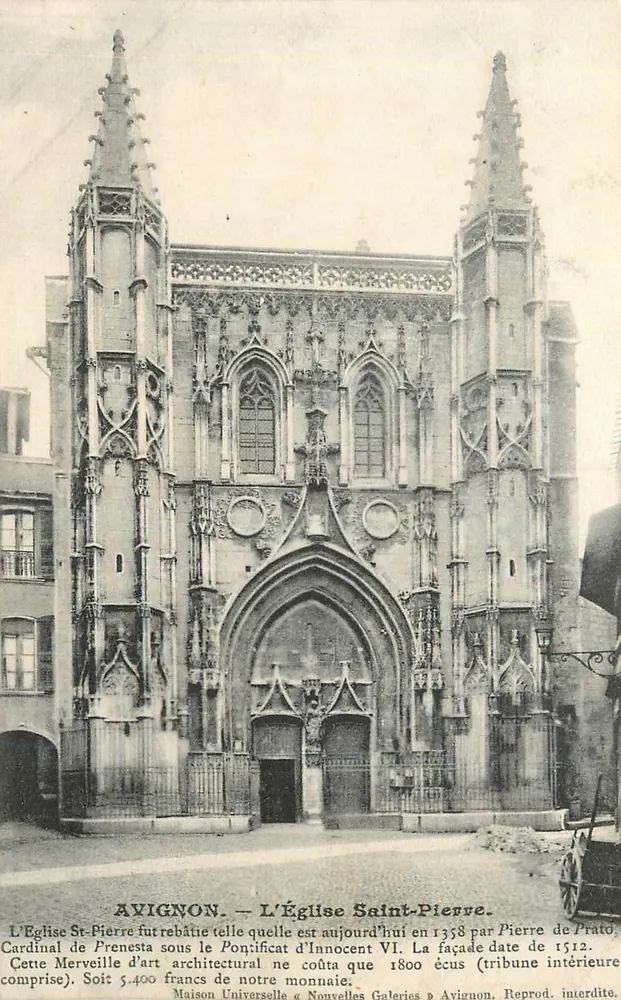 Avignon — De Kerk van Sint-Pieter — Universelle Maison «Nouvelles Galeries» - Voorkant