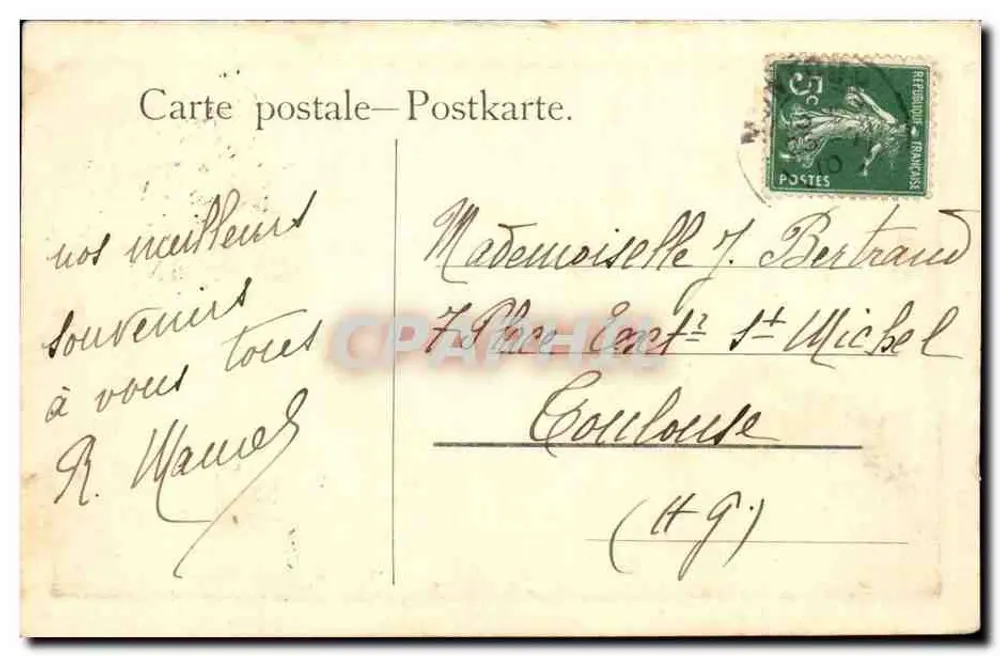 Zwei Frauen in einem Boot — am Ufer — E. Walbourn, Pinkt - Rückseite