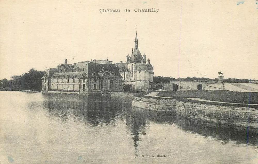 Castelo de Chantilly — vista sobre o lago — Coleção G. Marchaud - Frente