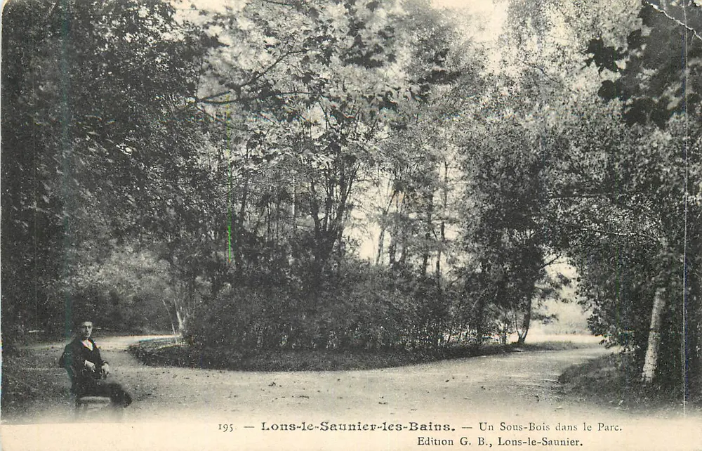 Lons-le-Saunier-les-Bains — Ein Unterholz im Park — Edition G. B., Lons-le-Saunier. - Vorderseite